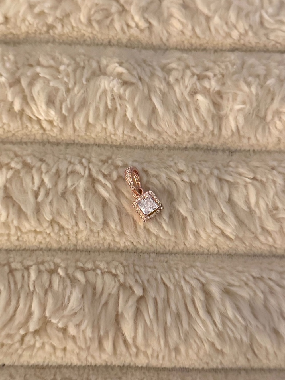 Rose Gold Square Pendant Pandora